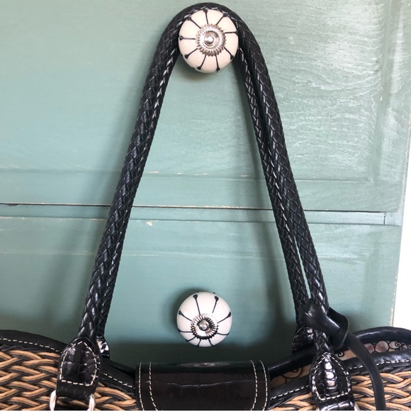 BRIGHTON Debbie Brown Tan woven leather shoulder bag - Picture 7 of 15